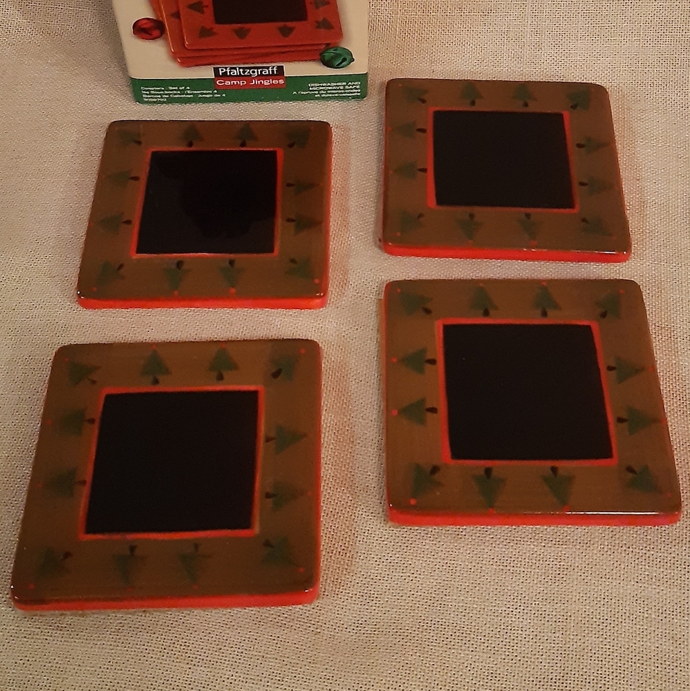 Pfaltzgraff Winter Pinetree Coasters